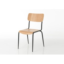 Chaise en bois naturel Écolier