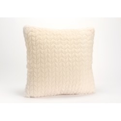 Coussin crème chevron 40x40 cm