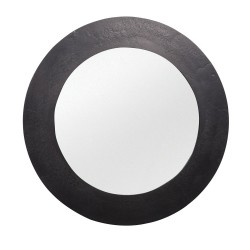 Miroir rond 50 cm nickel