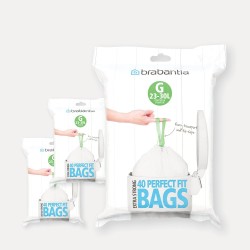 20 sacs-poubelle BRABANTIA 45 l blanc