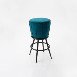 Tabouret Velvet bleu canard