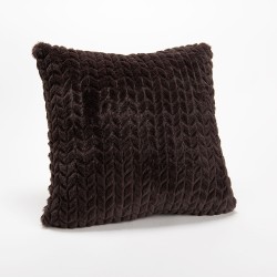 Coussin Chevron chocolat