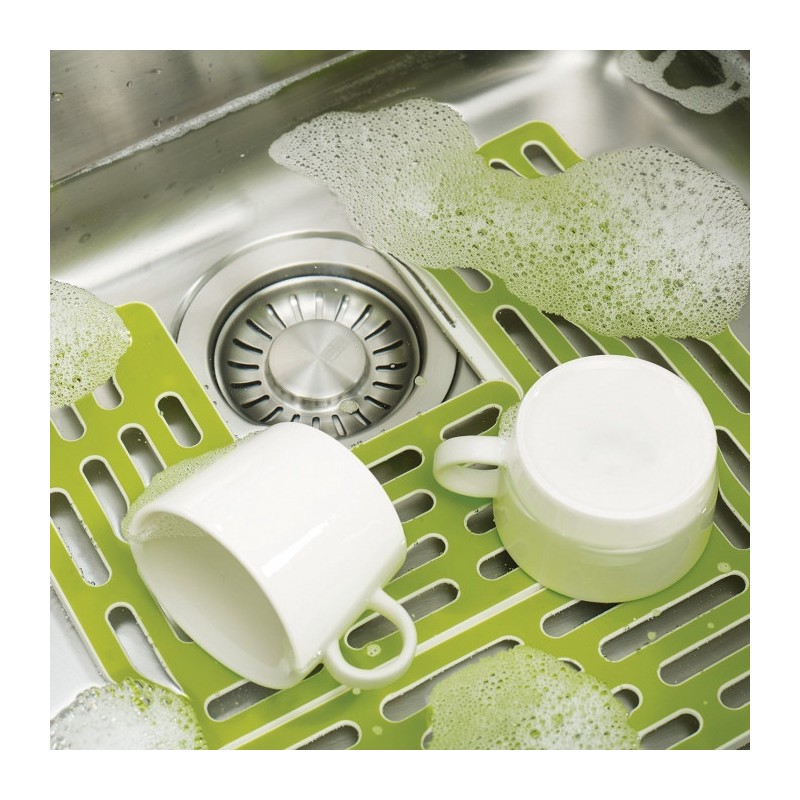 Tapis d'évier modulable Sink saver vert