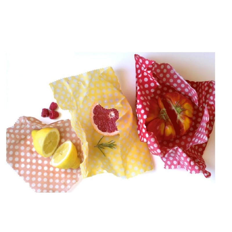 Lot 20 Emballages Alimentaire Cire D’abeille Bio Creations – 4 Enveloppes Chacun