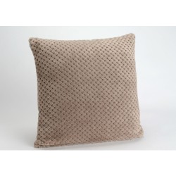 Coussin damier taupe 40x40cm