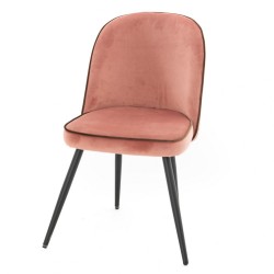 Chaise Petra rose (lot de 2)