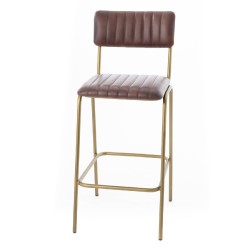 Chaise haute cuir Marron et...