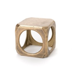 Tabouret Kube doré en...