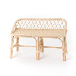 Banquette en rotin et...