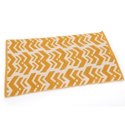 Tapis Actuel en coton jaune...