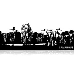 Plaque en métal Camargue 120cm