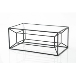 Table basse cubique noire
