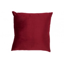 Coussin carré velours rouge