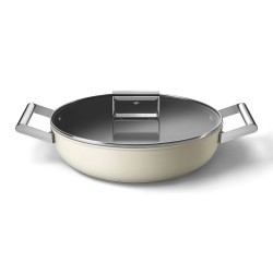 Sauteuse 28cm crème années 50