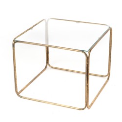 Bout de canapé cube gold 