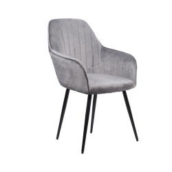 Fauteuil teo gris bleu