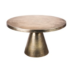 Table ronde chloé or 69x42 cm