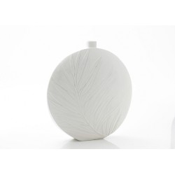 Vase blanc feuille H68     - 