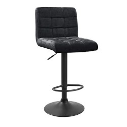 Tabouret de bar velours noir