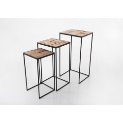 Set de 3 sellettes bois 