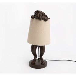 Lampe bulldog en résine  -...