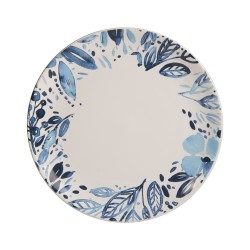 Assiette plate Jardin bleu...