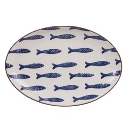 Plat ovale Poissons 40 cm
