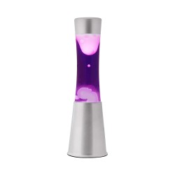 Lampe lave silver violet en...