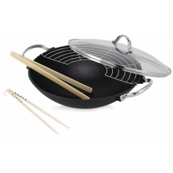 Wok 30 cm lhasa + accessoires