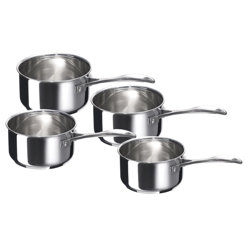 Série 4 casseroles inox chef 14/16/18/20 cm