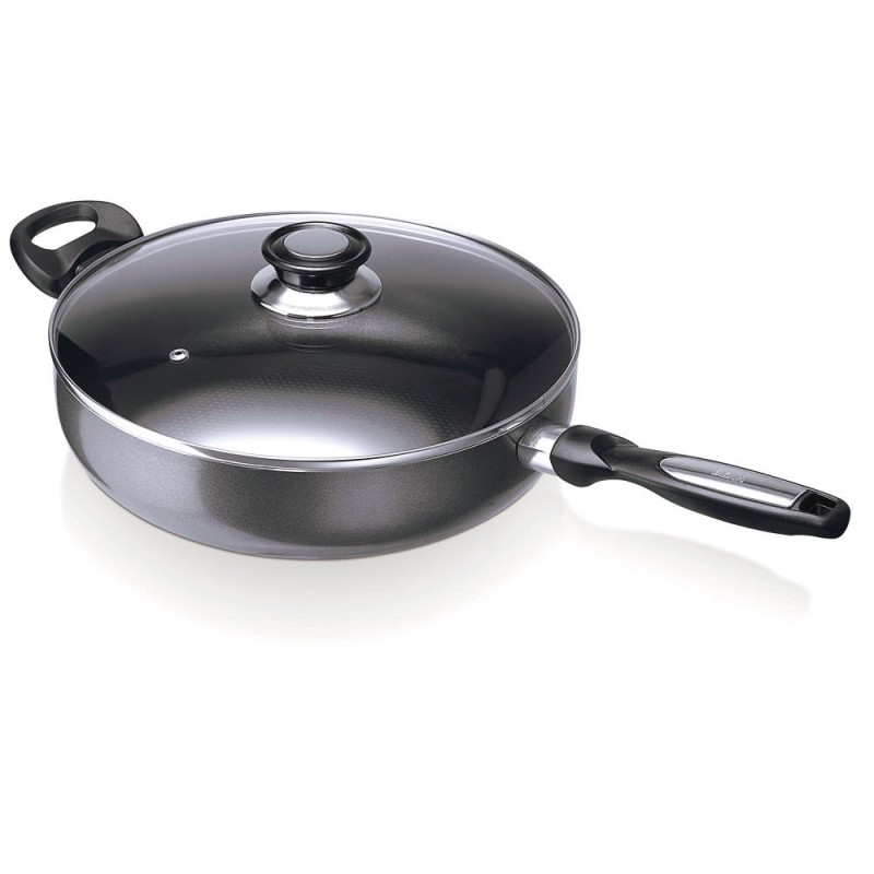 Sauteuse 28 cm avec couvercle pro verre