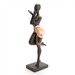 Statue femme Almeria marron 