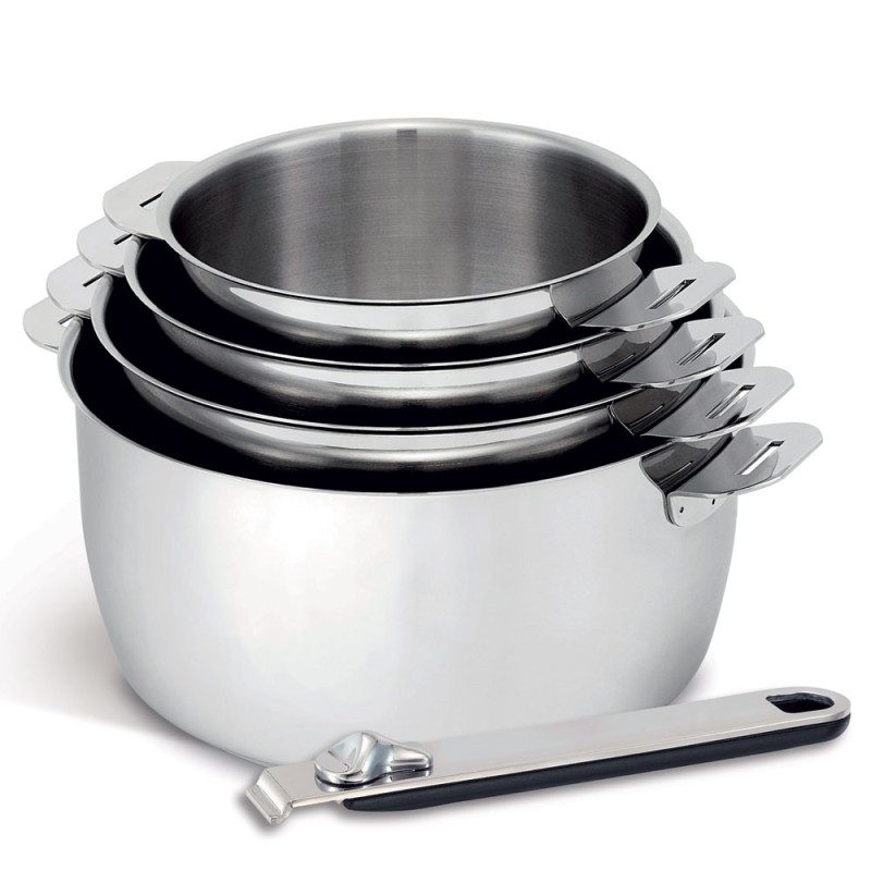 Série 4 casseroles inox chef 14/16/18/20 cm