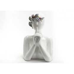 Buste femme fleur jardin 