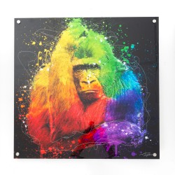 Tableau singe noir 50x50 cm 