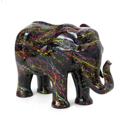 Eléphant Splash noir 58 cm 