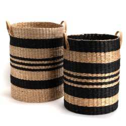 Set de 2 panier Atelier noir