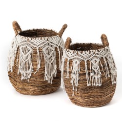 Set de 2 panier Escales blanc