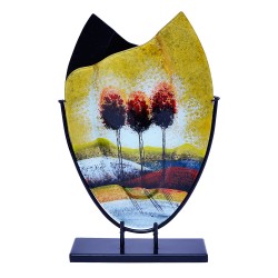 Vase œuf sienne 33x50 cm