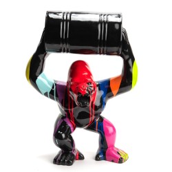 Gorille tonneau trash noir S