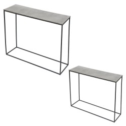 Set de 2 consoles argent