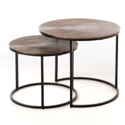 TABLE BASSE ROSACE OR    -...