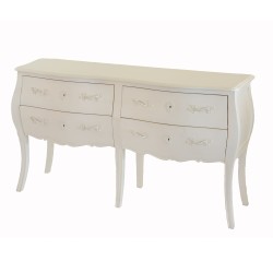 Commode double Murano blanche