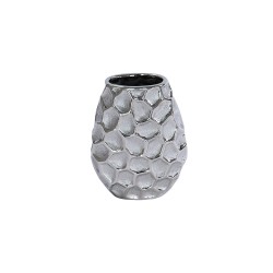 Vase martel boule silver 16 cm