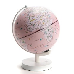 Globe rose et blanc lumineux