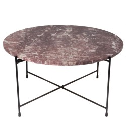 Table basse marbre rose 