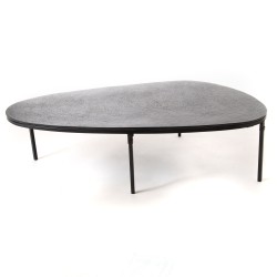 Table basse galet noir