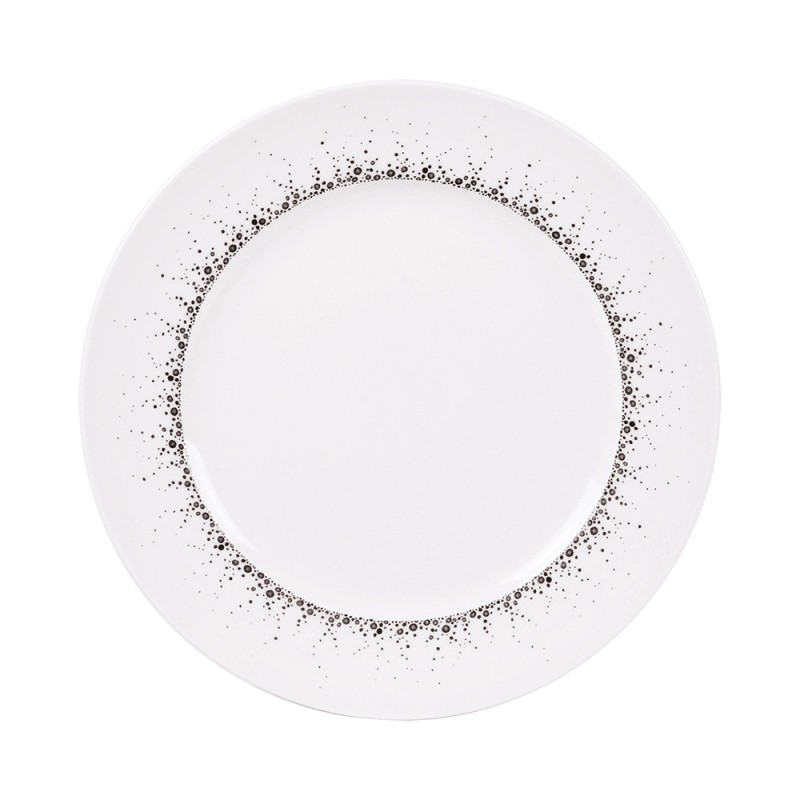 Assiette plate boréalis gris 27 cm (lot de 6)