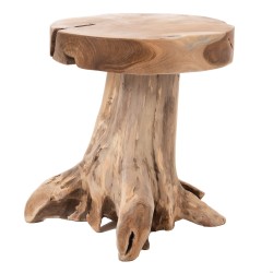 Tabouret en bois rond