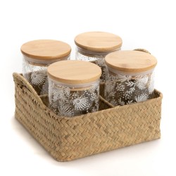 Panier avec 4 pots Jaipur